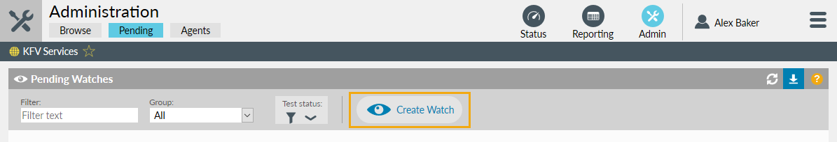 Admin Pending Create Watch