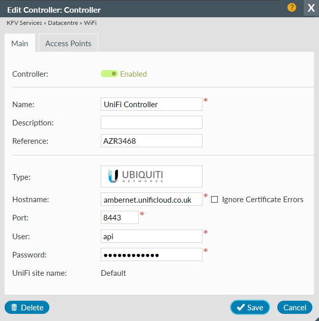 WiFi Ubiquiti Controller